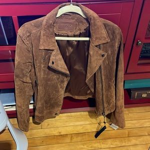 NWT Suede Biker Style Jacket
